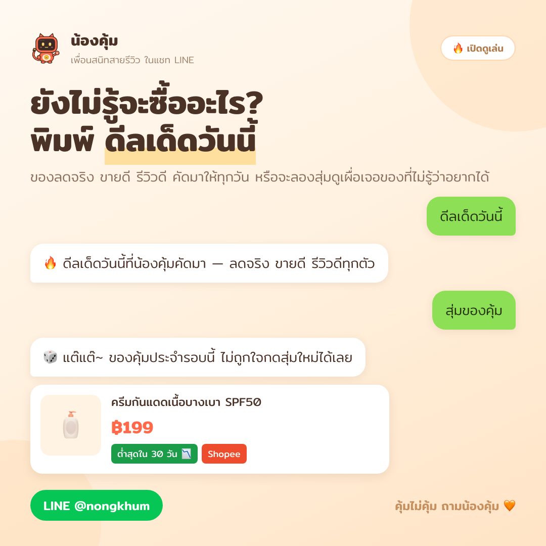 ดีลเด็ดวันนี้ ของลดราคาจริง ขายดี รีวิวดี คัดจาก Shopee ให้ทุกวัน